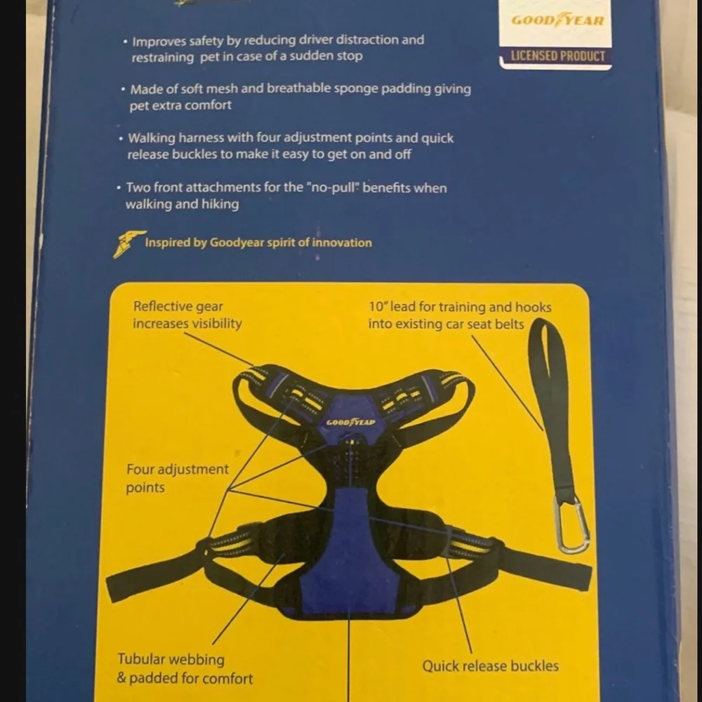 Blue Dog Car Harness - Medium